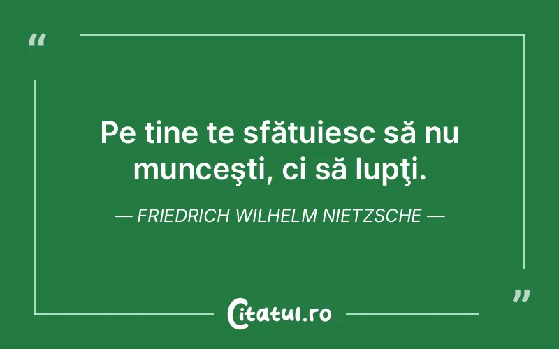 Citat Friedrich Wilhelm Nietzsche - citate viata