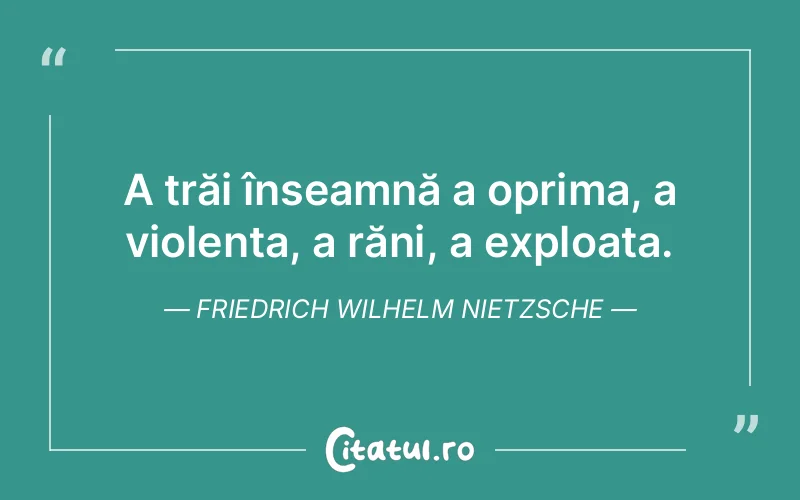 Citat Friedrich Wilhelm Nietzsche - citate viata