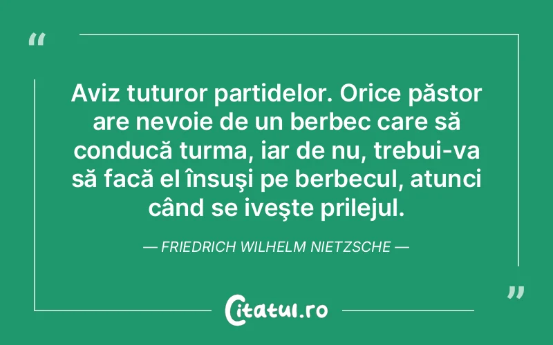 Citat Friedrich Wilhelm Niet - citate viata