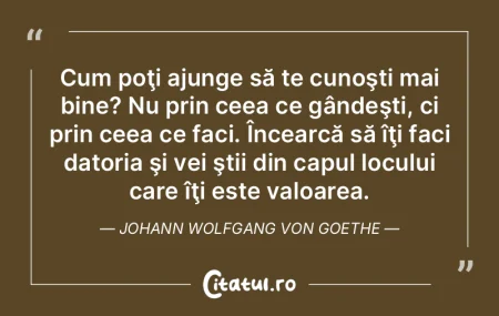 Aspiraţia nobilă de a descoperi perfec...