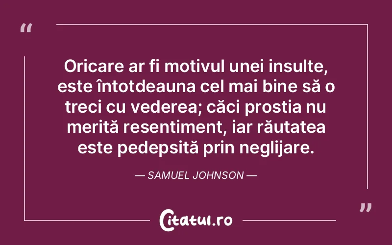 Citat Samuel Johnson - citate viata
