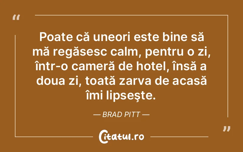 Citat Brad Pitt - citate viata