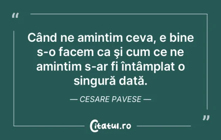 Dacă bine ne gândim, ar trebui să sim...
