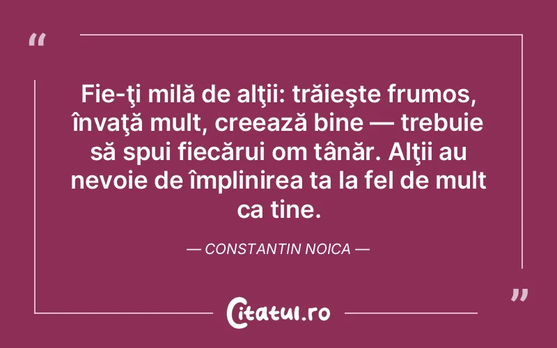 Citat Constantin Noica - citate viata