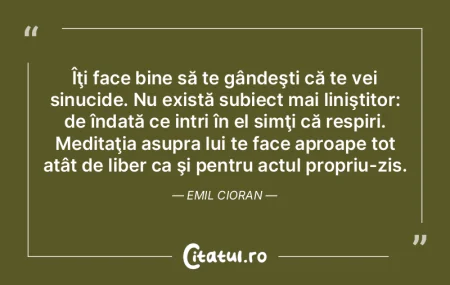 Ce bine ar fi să poţi să mori aruncâ... Ce bine ar fi să poţi să mori aruncâ...