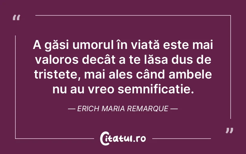 Citat Erich Maria Remarque - citate viata