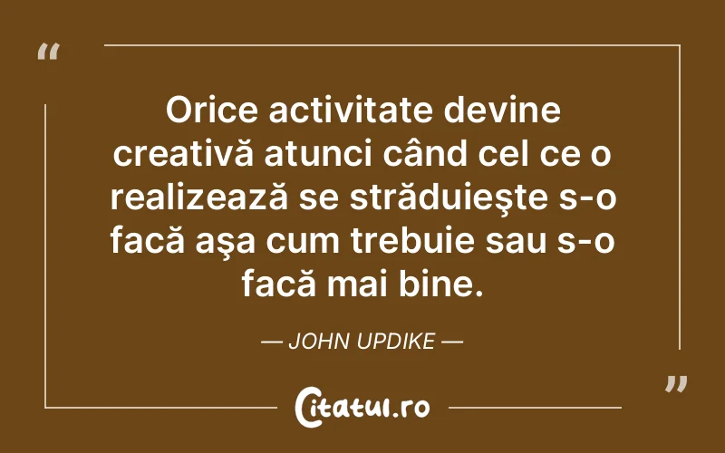 Citat John Updike - citate viata