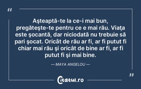 Actoria este ca minciuna. Este arta de a...