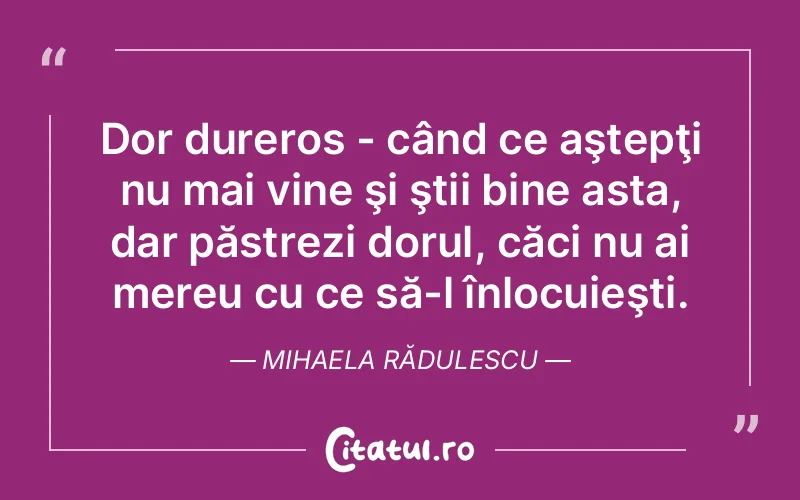 Citat Mihaela Rădulescu - citate viata