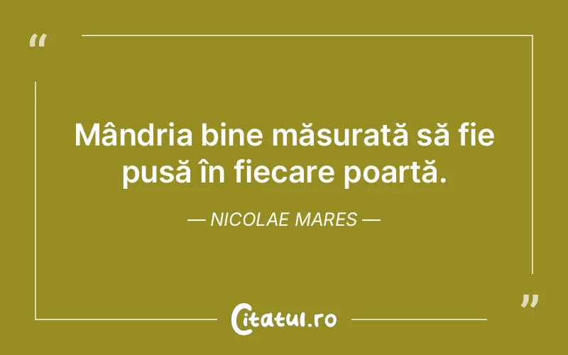 Citat Nicolae Mares - citate viata