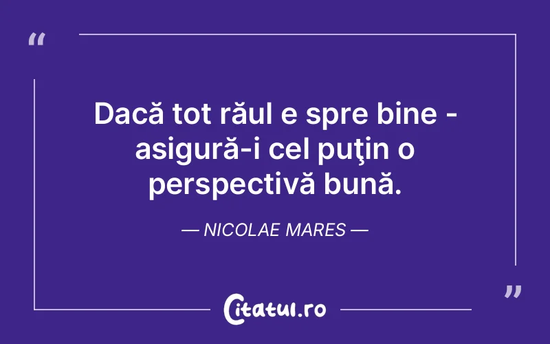 Citat Nicolae Mares - citate viata