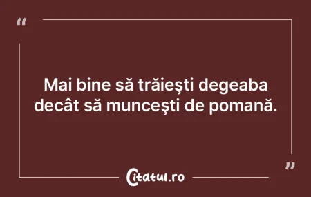 E rău când lucrurile merg prost; e bin... E rău când lucrurile merg prost; e bin...