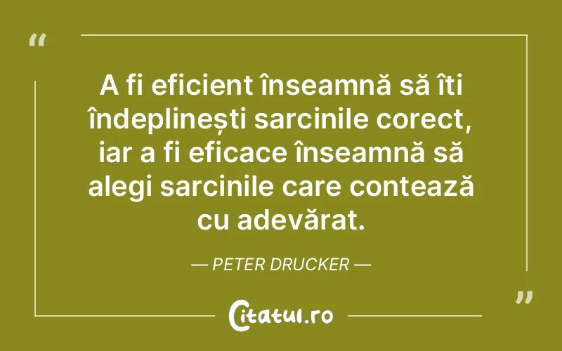 Citat Peter Drucker - citate viata