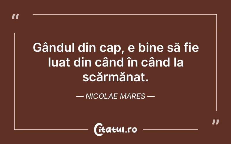 Citat Nicolae Mares - citate viata