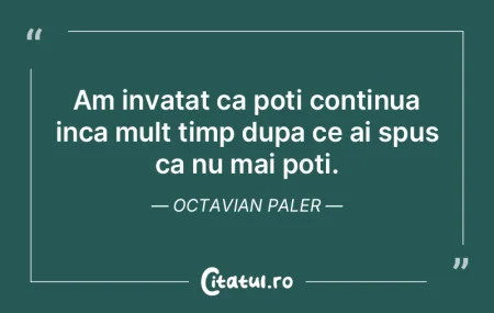 Nu-i de ajuns sa descoperim lipsurile ba...