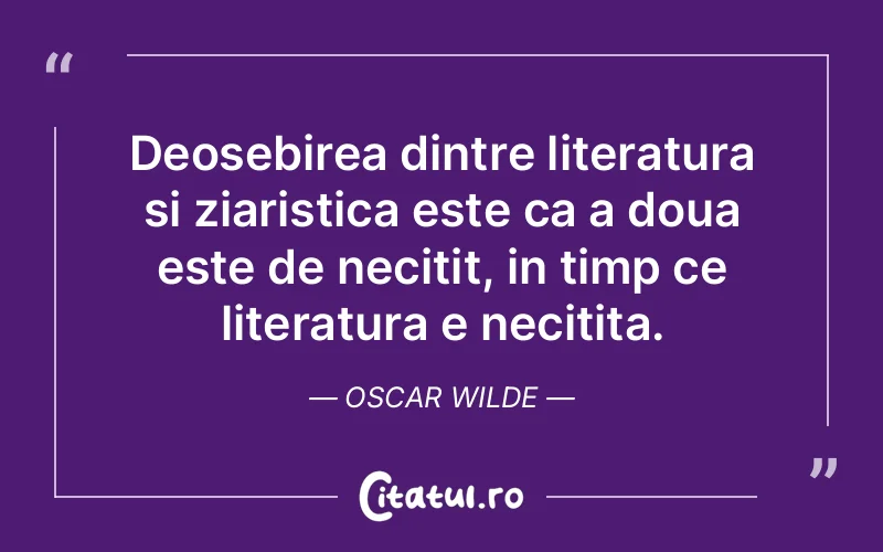 Citat Oscar Wilde - citate viata