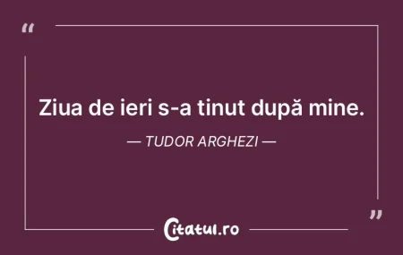 Inc-o zi ce urmeaza sa treaca fara surle...