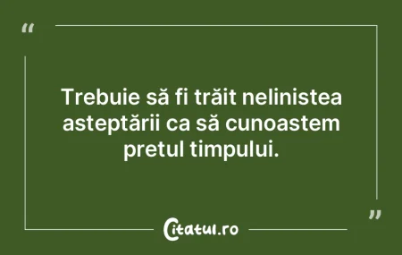 Ce nu facem la timp, face timpul in locu... Ce nu facem la timp, face timpul in locu...