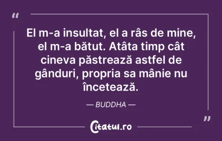 Furia nu va dispărea niciodată atâta ...