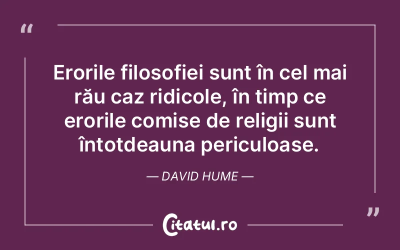 Citat David Hume - citate viata