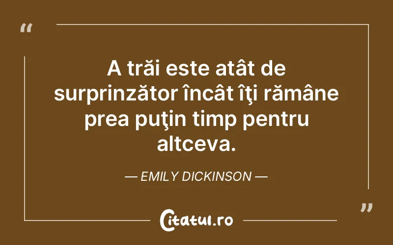 Citat Emily Dickinson - citate viata
