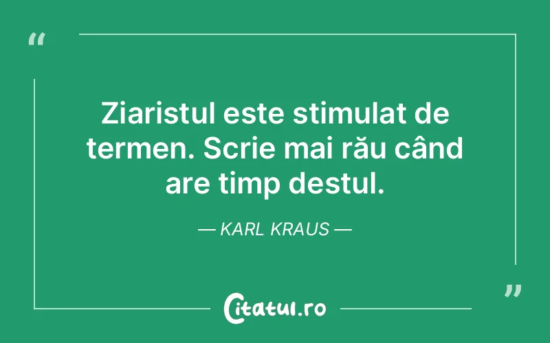 Citat Karl Kraus - citate viata