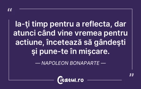 Niciodata nu-ţi întrerupe inamicul câ...