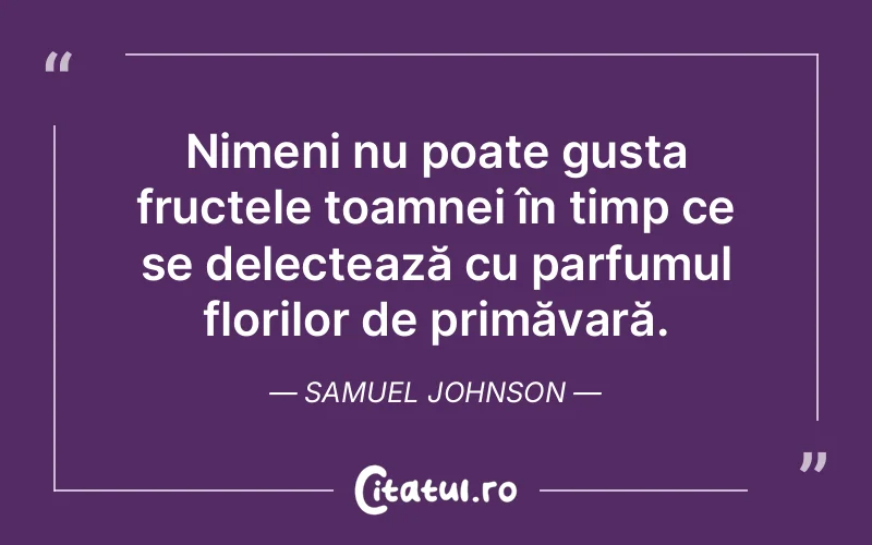 Citat Samuel Johnson - citate viata