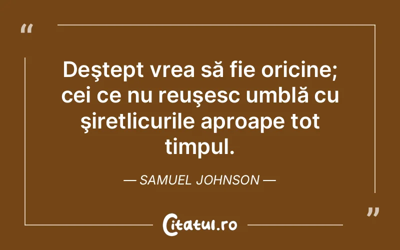 Citat Samuel Johnson - citate viata
