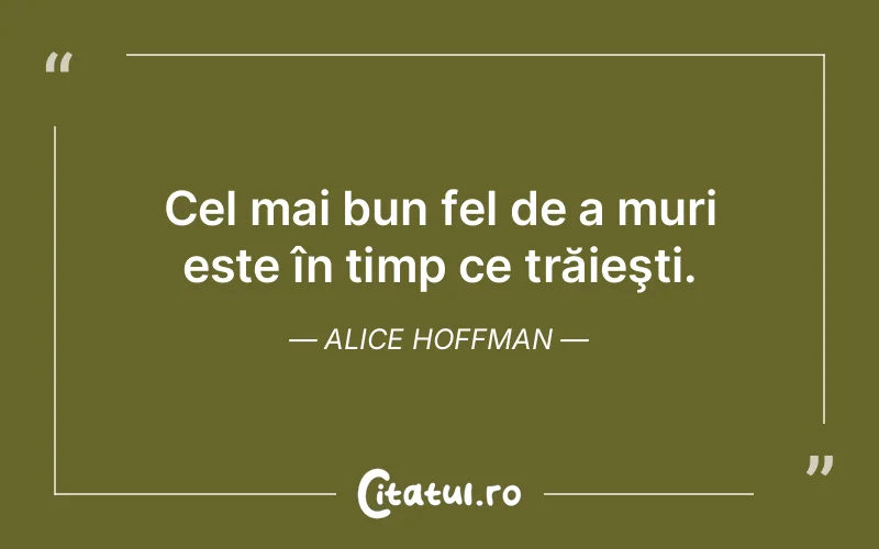 Citat Alice Hoffman - citate viata