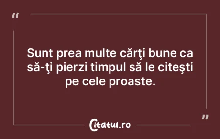 Când suntem prea ocupaţi ca să descop...