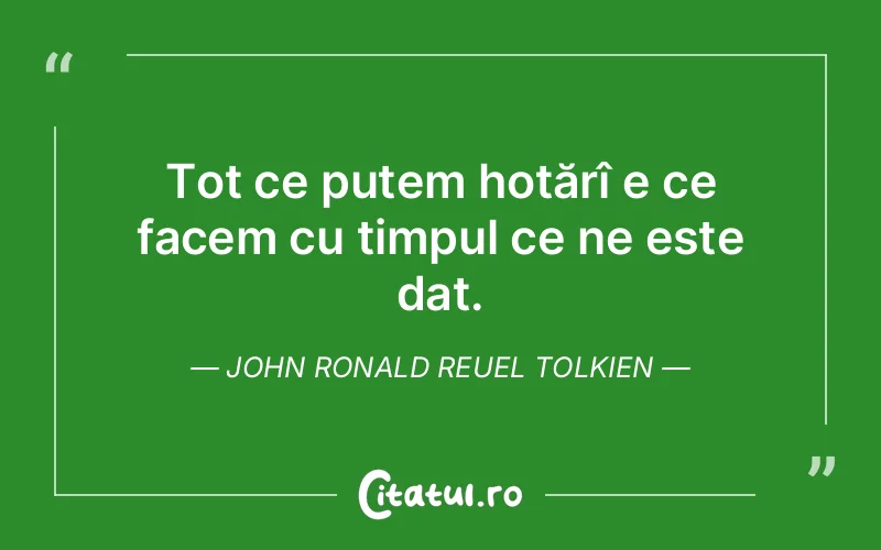Citat John Ronald Reuel Tolkien - citate viata