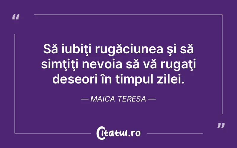 Citat Maica Teresa - citate viata