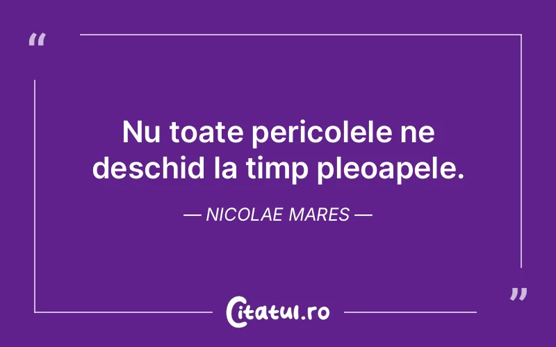 Citat Nicolae Mares - citate viata