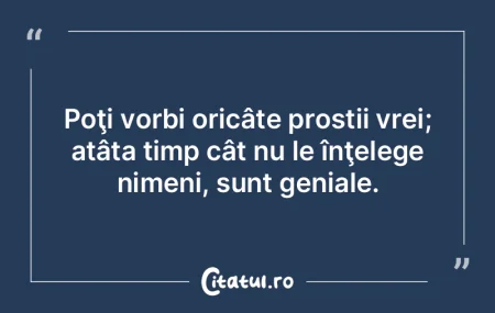 Atâta timp cât credem că unul dintre ...