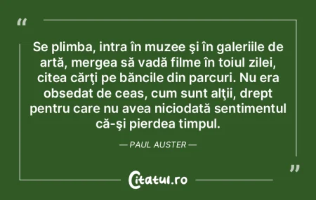 Marile schimbări se petrec în timp –...