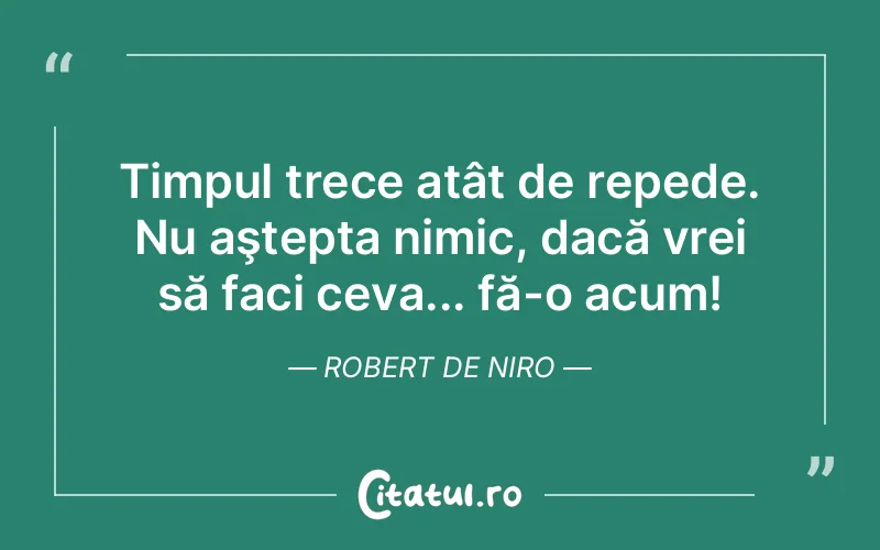 Citat Robert De Niro - citate viata