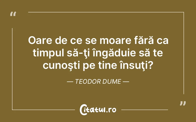 Citat Teodor Dume - citate viata
