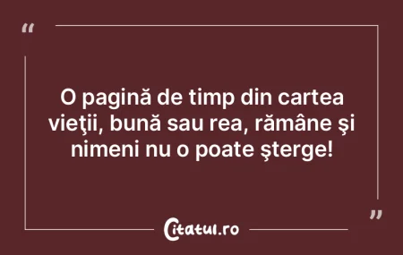 Timpul este o ușă pe care o deschidem ...