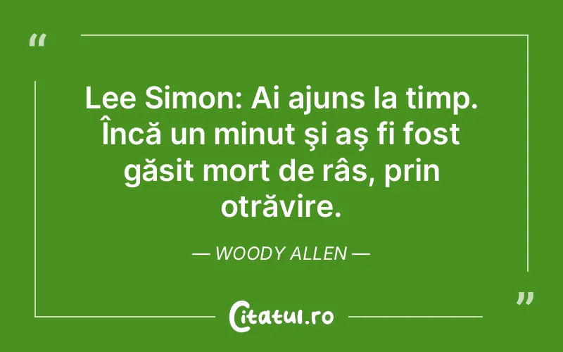 Citat Woody Allen - citate viata