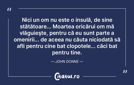 Ambiția e ca moartea: vrea să pună gh...