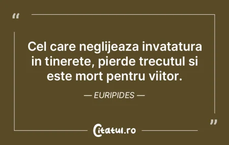 Poţi face din moartea ta un arc de triu...