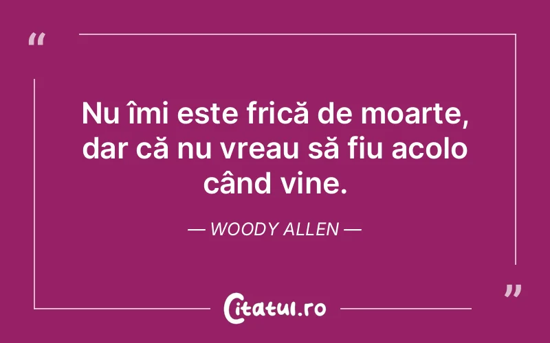 Citat Woody Allen - citate viata