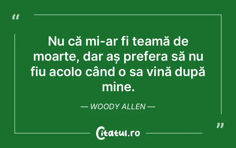 Citat Woody Allen - citate viata