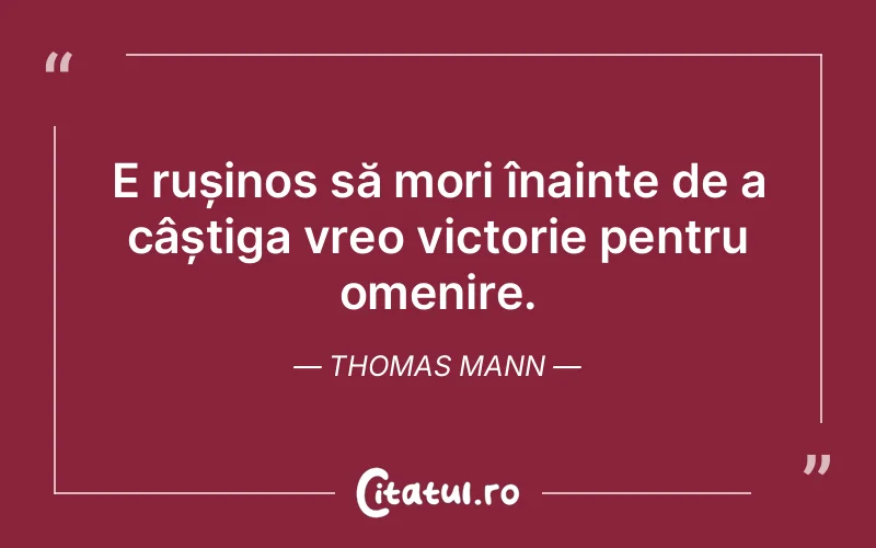 Citat Thomas Mann - citate viata