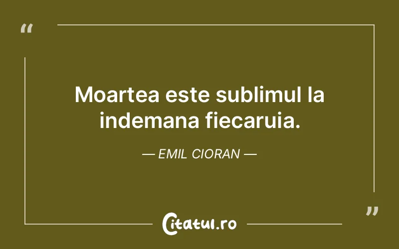 Citat Emil Cioran - citate viata