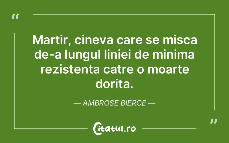 Citat Ambrose Bierce - citate viata