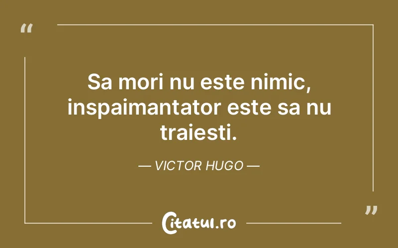 Citat Victor Hugo - citate viata