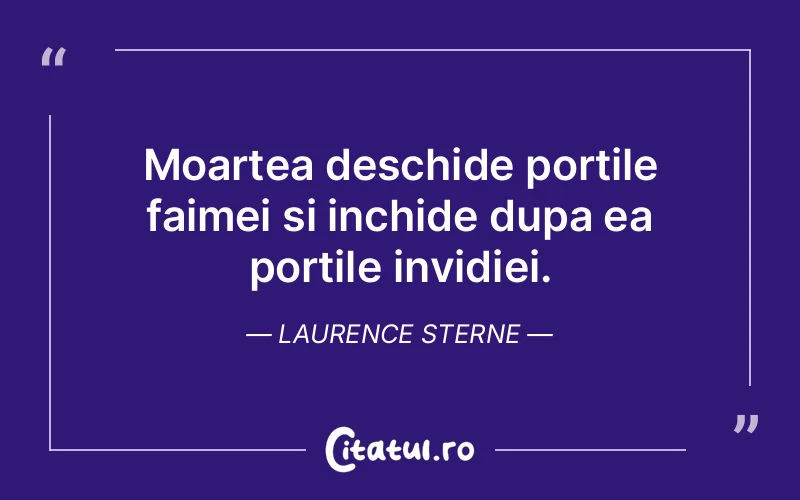 Citat Laurence Sterne - citate viata