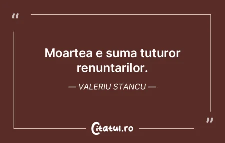 Moartea este o noapte furtunoasa si un d...